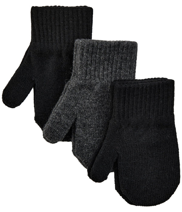 Mikk-Line Magic Strik Vanter, 3-pak - Black/Antrazite/Black