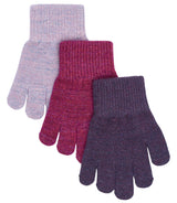 Mikk-Line Magic Lurex Strik Vanter, 3-pak - Plum Perfect/Catawaba Grape/Purple Sage