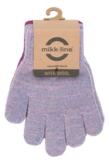 Mikk-Line Magic Lurex Strik Vanter, 3-pak - Plum Perfect/Catawaba Grape/Purple Sage