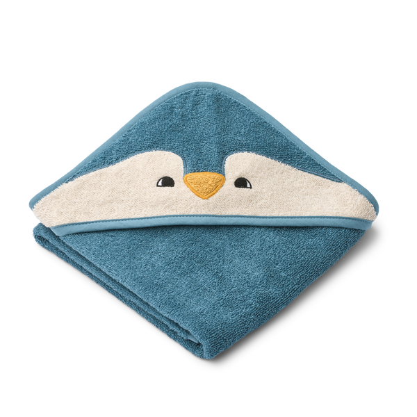 Liewood Albert Baby Håndklæde - Penguin Oceanview