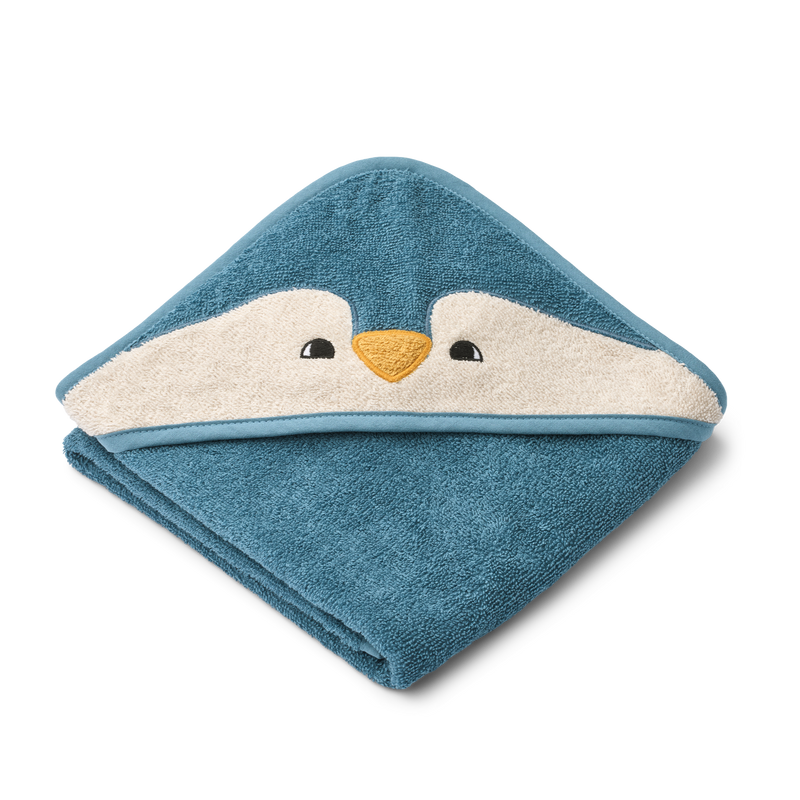 Liewood Albert Baby Håndklæde - Penguin Oceanview