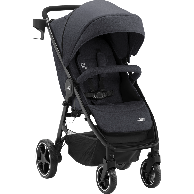 Britax Römer B-Agile M Klapvogn - Black Shadow