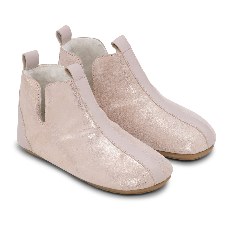 Bundgaard Toto Uld Hjemmesko - Old Rose Glitter