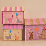 Rice Raffia Opbevaringshus, mellem - Party Animals Theme