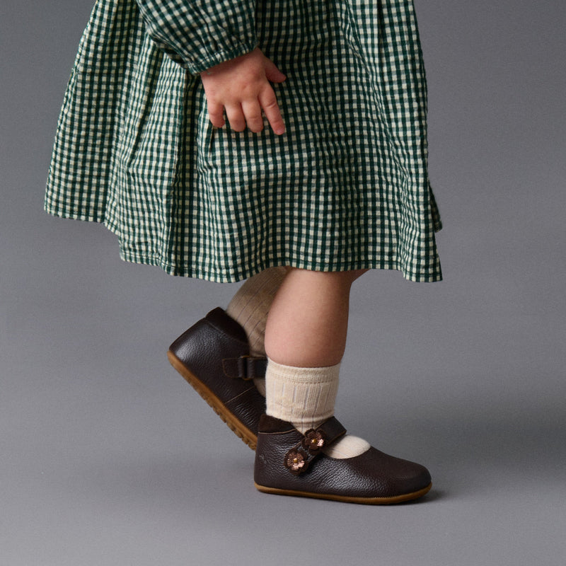 Bundgaard Aya Flower Hjemmesko - Dark Brown