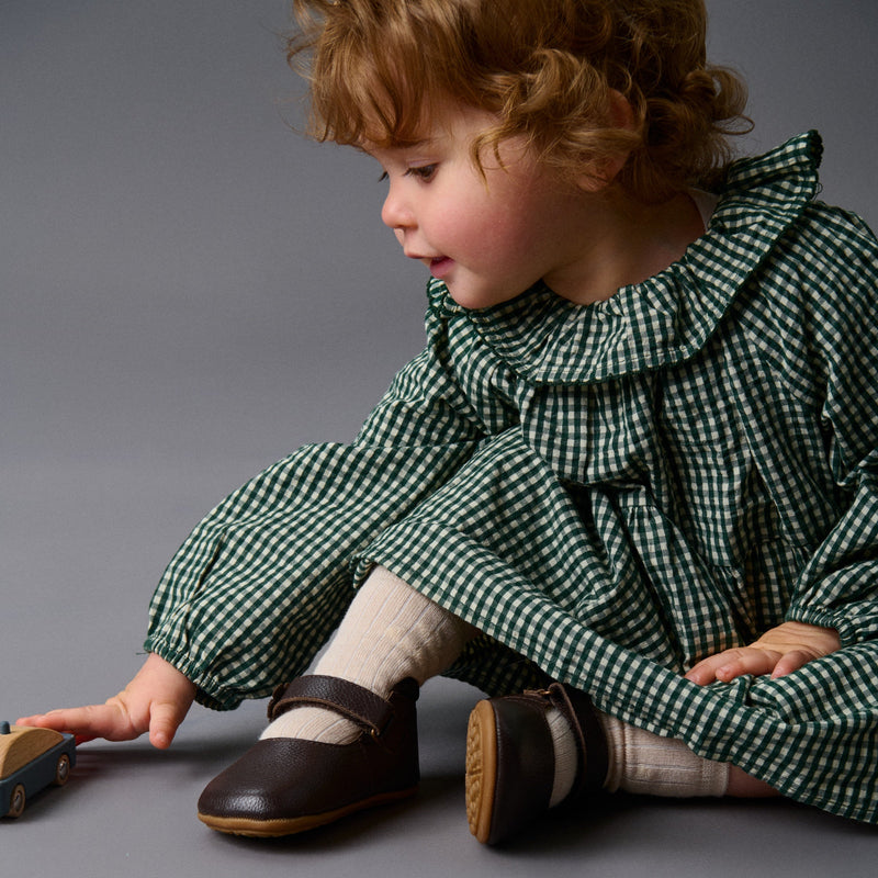 Bundgaard Aya Flower Hjemmesko - Dark Brown