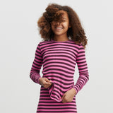 Mads Nørgaard 5x5 Stripe Talika Bluse - Plum Perfect