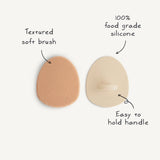 Mushie Cradle Cap Børste, 2 pak - Tradewinds/Periwinkle