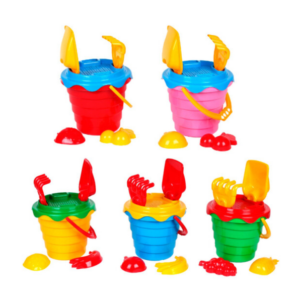 Happy Summer Strandspand-sæt med 6 dele - assorteret