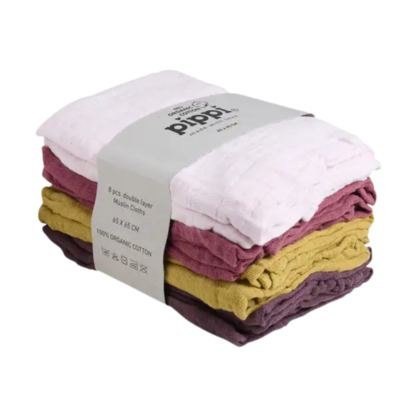 Pippi Stofbleer, 8-pak - Chalk Pink