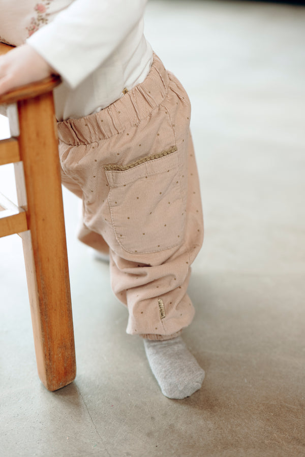 Hust & Claire Trine Bukser - Dotty Rugby Tan