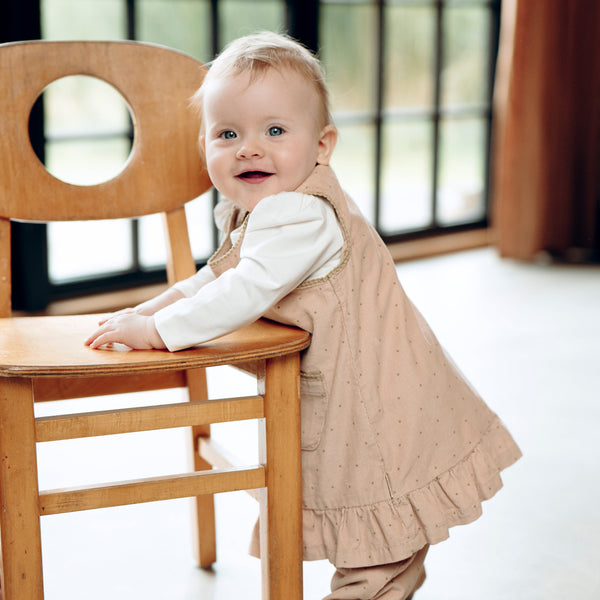 Hust & Claire Kis Spencer Kjole - Dotty Rugby Tan