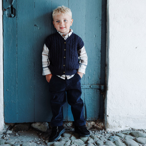 Hust & Claire Tage Fløjls Bukser - More Navy