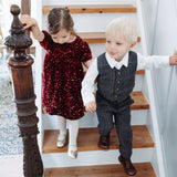 Hust & Claire Karoline Sequins Kjole - New Maroon