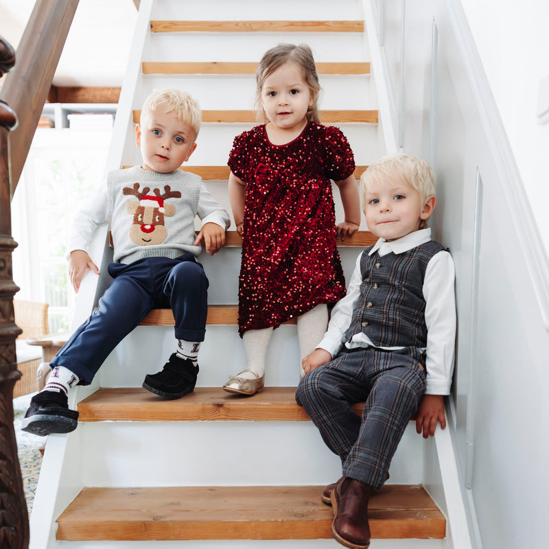 Hust & Claire Karoline Sequins Kjole - New Maroon