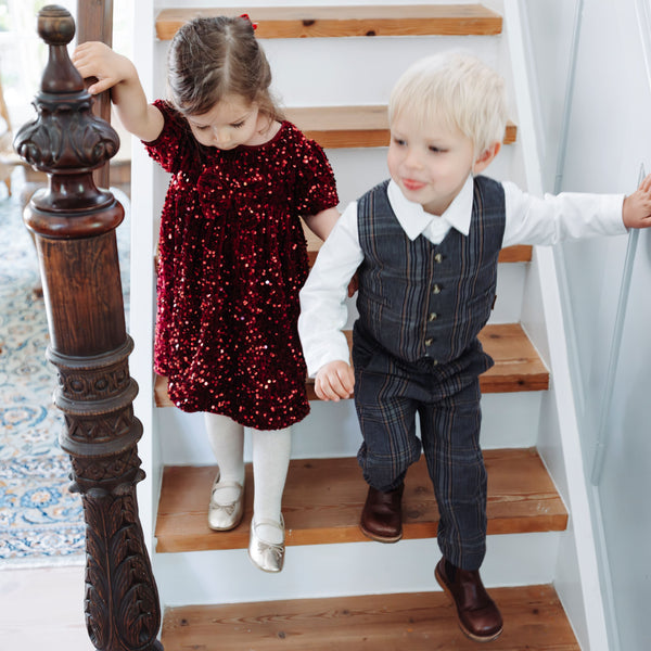 Hust & Claire Tage Check Bukser - Grey Blend