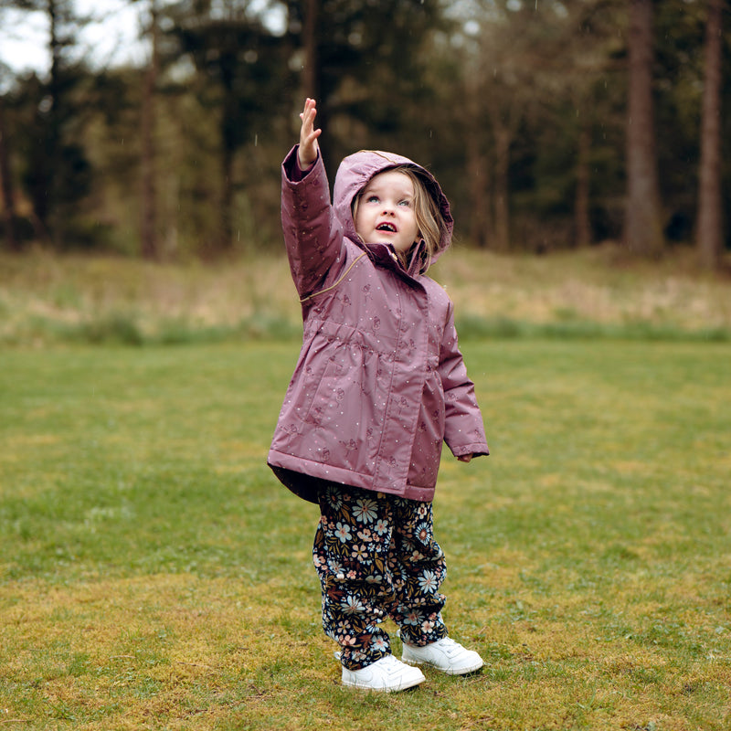 Hust & Claire Tammy Fløjls Bukser - Winter Flora Light blue