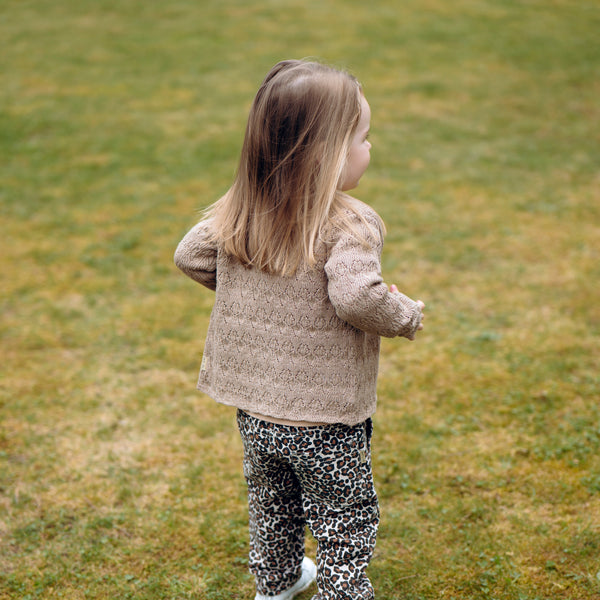 Hust & Claire Cilja Pointelle Cardigan - Biscuit