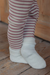 Petit Piao Leggings Modal Striped - Nostalgic Rose/Off White