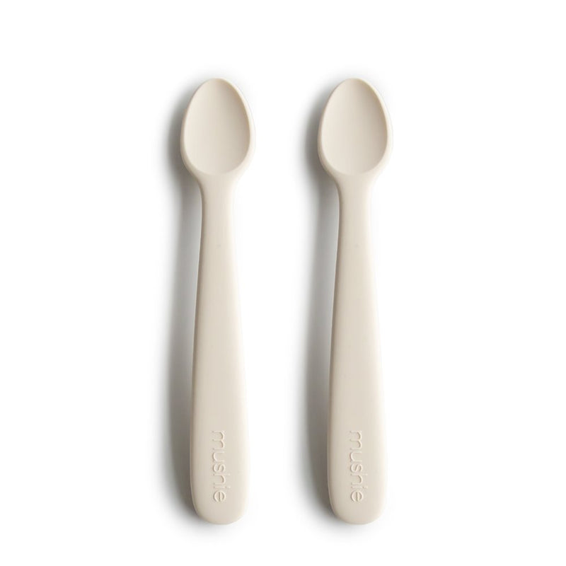 Mushie Silikone Babyskeer, 2-pak - Ivory