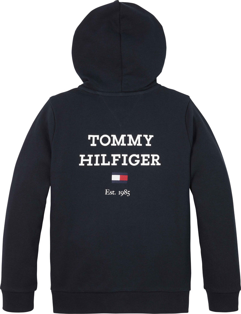 Tommy Hilfiger Logo Full Zip Hoodie - Desert Sky