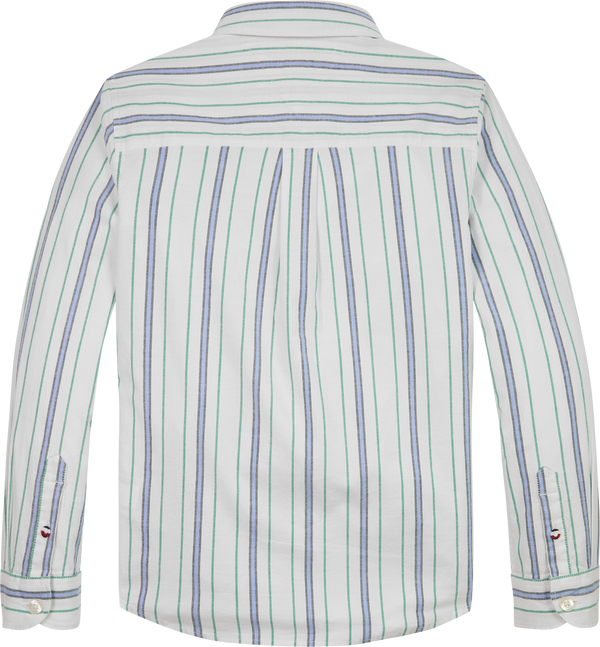 Tommy Hilfiger Flex Ithaca Skjorte - Green/Navy Stripes