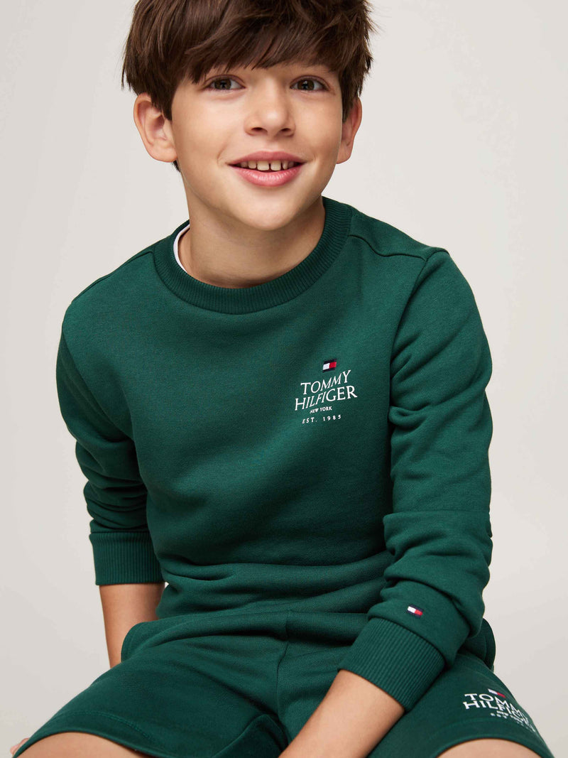 Tommy Hilfiger Logo Embr Sweatshirt - Ornamental Green