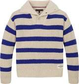 Tommy Hilfiger Mockneck Sweater - Wedge Blue Stripe