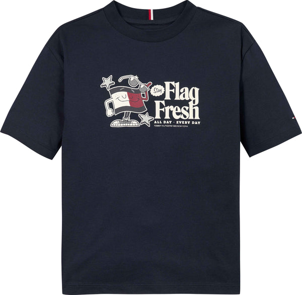 Tommy Hilfiger Flag Fun T-Shirt - Dark Night Navy