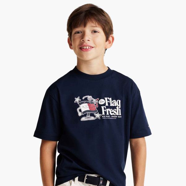 Tommy Hilfiger Flag Fun T-Shirt - Dark Night Navy