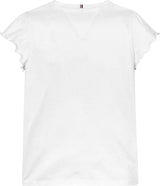 Tommy Hilfiger Essential Ruffle T-Shirt - White