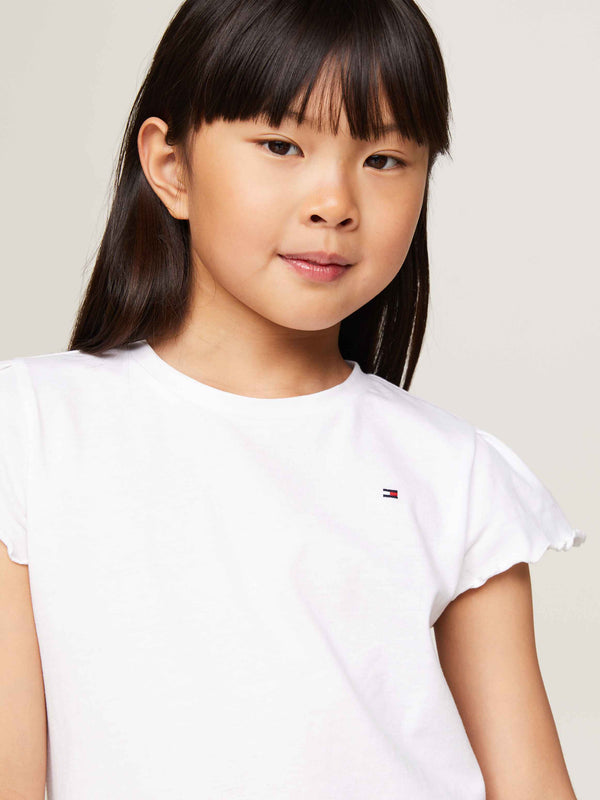 Tommy Hilfiger Essential Ruffle T-Shirt - White