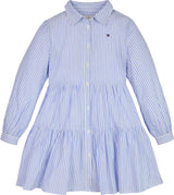 Tommy Hilfiger Lurex Stripe Kjole - Blue Stripe