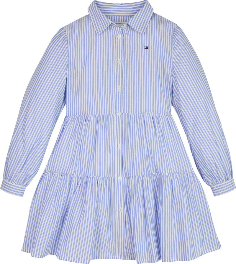 Tommy Hilfiger Lurex Stripe Kjole - Blue Stripe