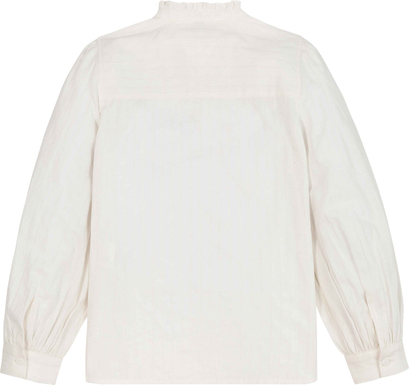 Tommy Hilfiger Ladder Lace Frill Collar Skjorte - Ancient White