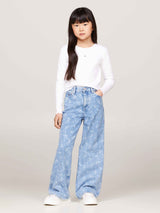 Tommy Hilfiger Mabel Flower Jeans Straight - Laser Blue