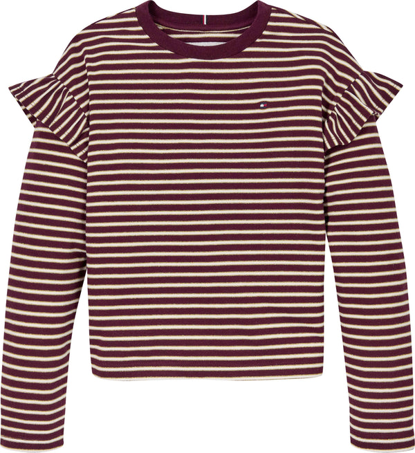 Tommy Hilfiger Bluse - Deep Rouge Stripe