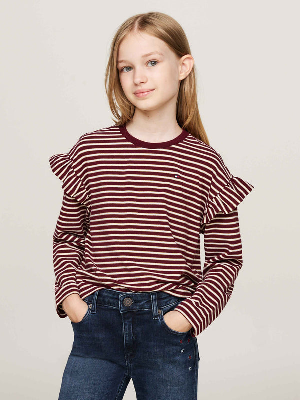 Tommy Hilfiger Bluse - Deep Rouge Stripe