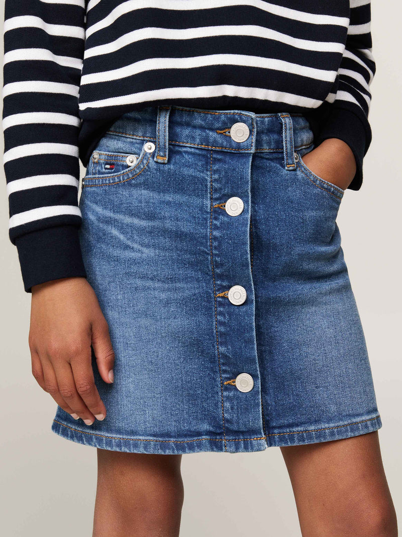 Tommy Hilfiger Denim Nederdel - Streakyblue