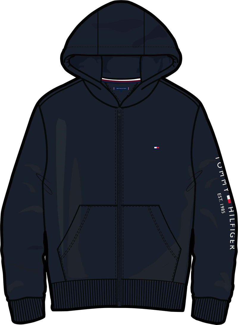 Tommy Hilfiger Essential Zip Hoodie - Desert Sky