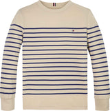 Tommy hilfiger Stripe Bluse - Beige Base Blue