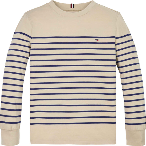 Tommy hilfiger Stripe Bluse - Beige Base Blue