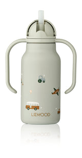 Liewood Kimmie Drikkedunk, 250 ml. - Vehicles Dove blue