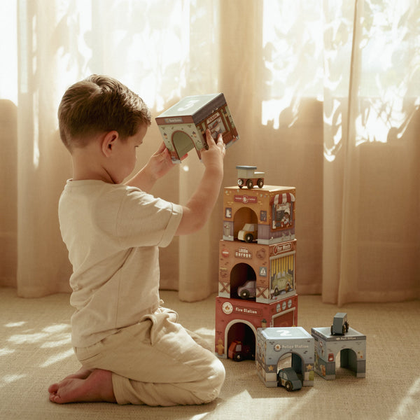 Little Dutch Stabelkasse inkl. 6 biler