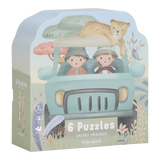 Little Dutch 6-i-1 Puslespil - Safari Friends