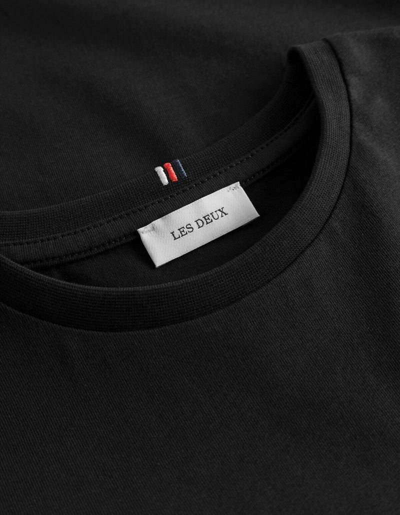 LES DEUX Nørregaard T-Shirt - Black/Orange
