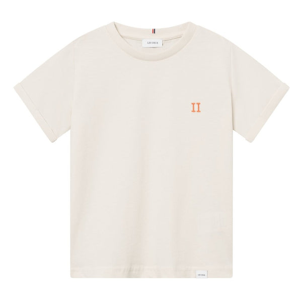 LES DEUX Nørregaard T-Shirt - Ivory/Orange