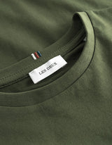 LES DEUX Nørregaard T-Shirt - Olive Night/Orange