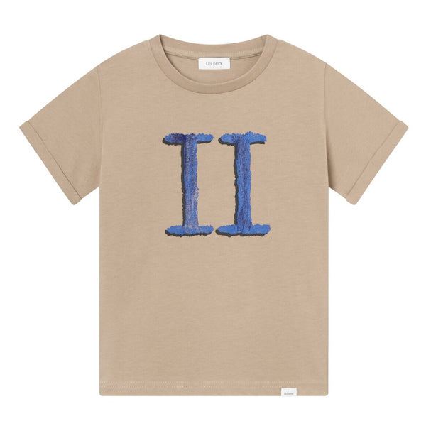 LES DEUX Hand Drawn Encore T-Shirt - Desert Taupe/Blueprint