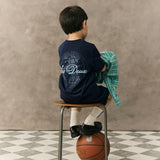 Lea Deux Globe T-Shirt - Dark Navy